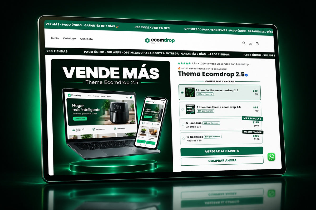Tienda hecha con el Theme Ecomdrop 2.5