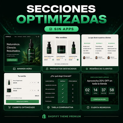 Secciones optimizadas sin apps